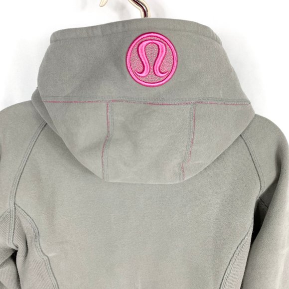 Lululemon Gray & Pink Scuba Hoodie Zip Sweater 6 - Picture 8 of 13